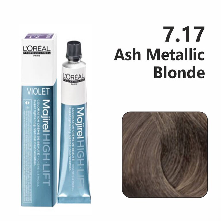 photo Hair Color 7.17 majirel cool cover beauty coloring cream tube no 7 17 ash metallic blonde 49 5 g